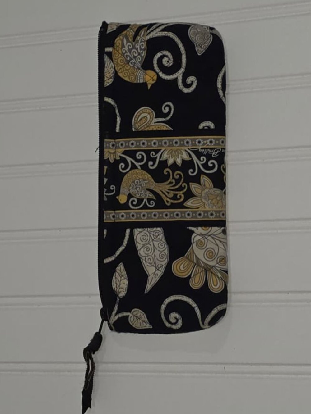 Vera Bradley Brush and Pencil Case in the retired Yellow Bird pattern